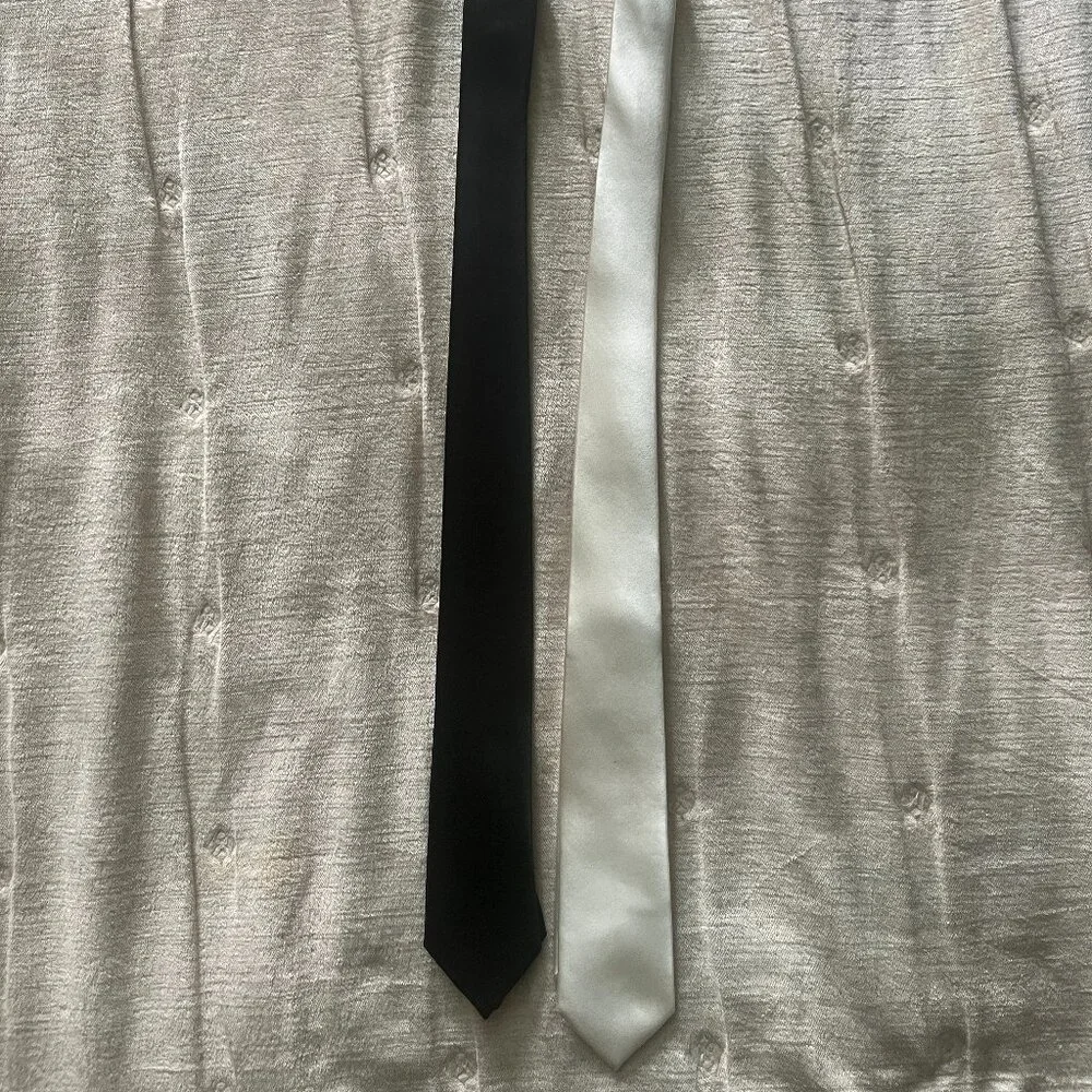 Two Boys Ties - Cream & Black